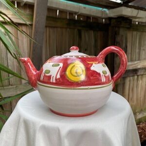 COPY - Vietri Italian Pottery Cow Teapot